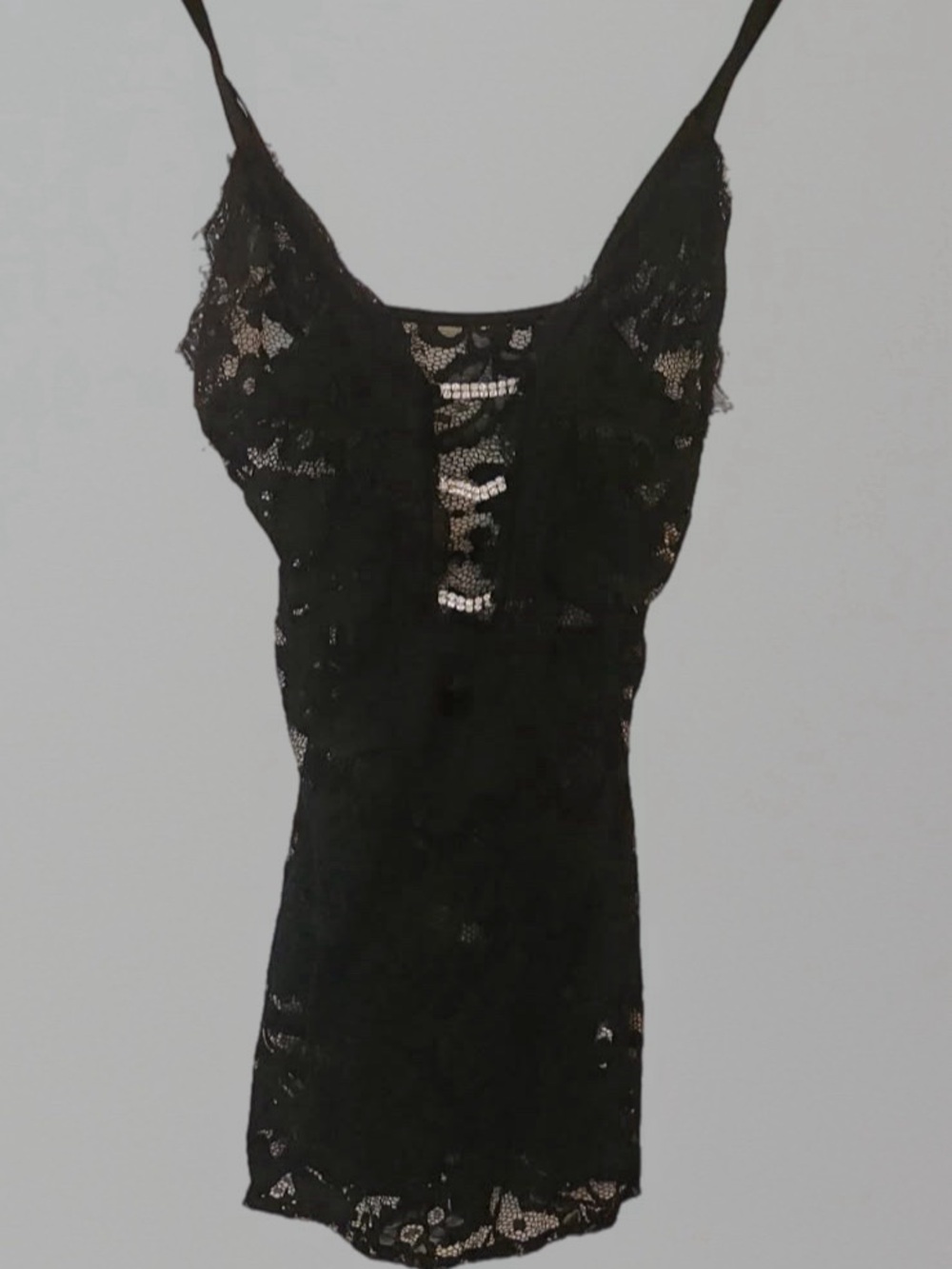Black Lace Slip Dress